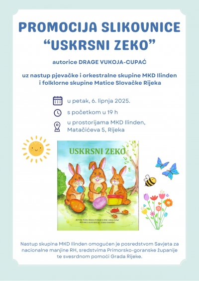 Promocija slikovnice &quot;Uskrsni zeko&quot; autorice Drage Vukoje Cupać