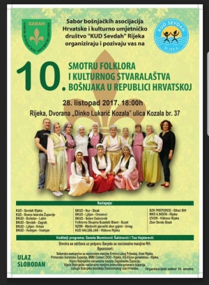 Nastup na X. Smotri folklora bošnjaka u RH