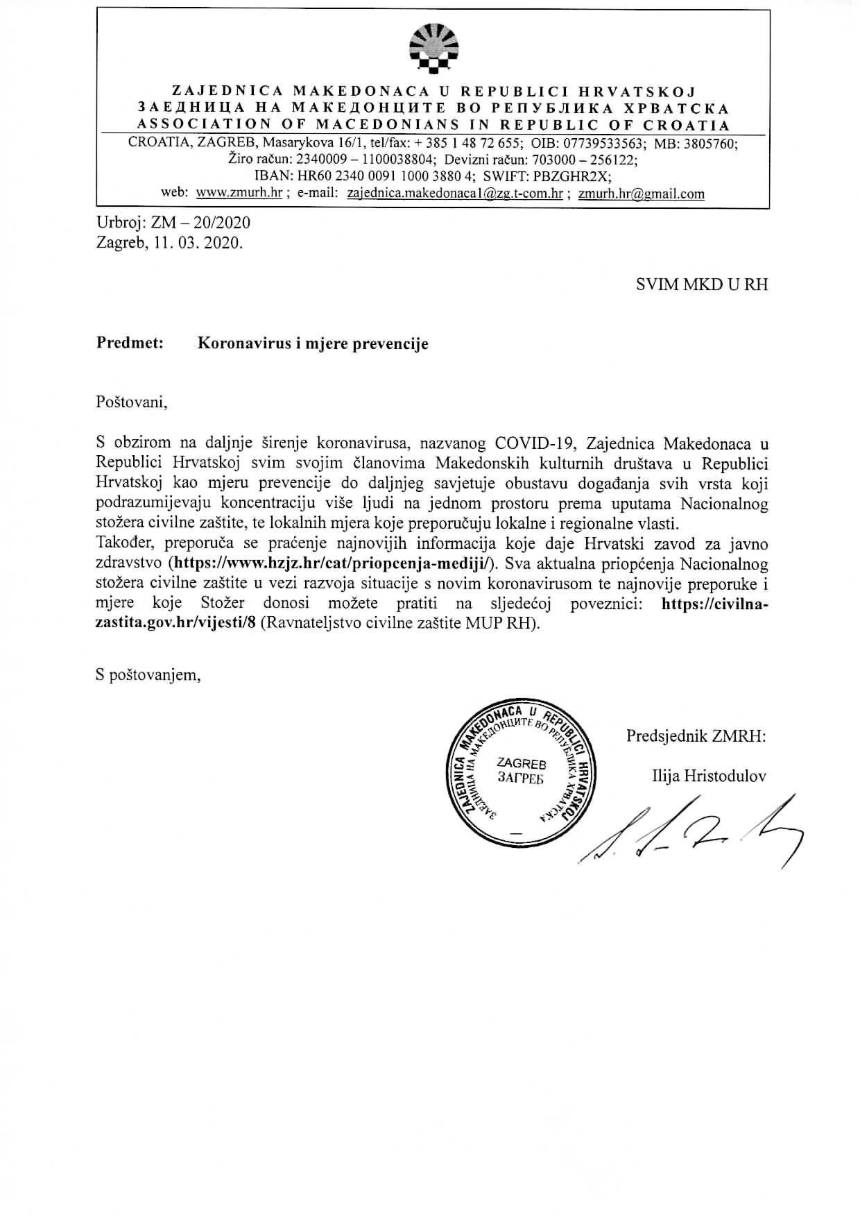 Korona virus i mjere prevencije